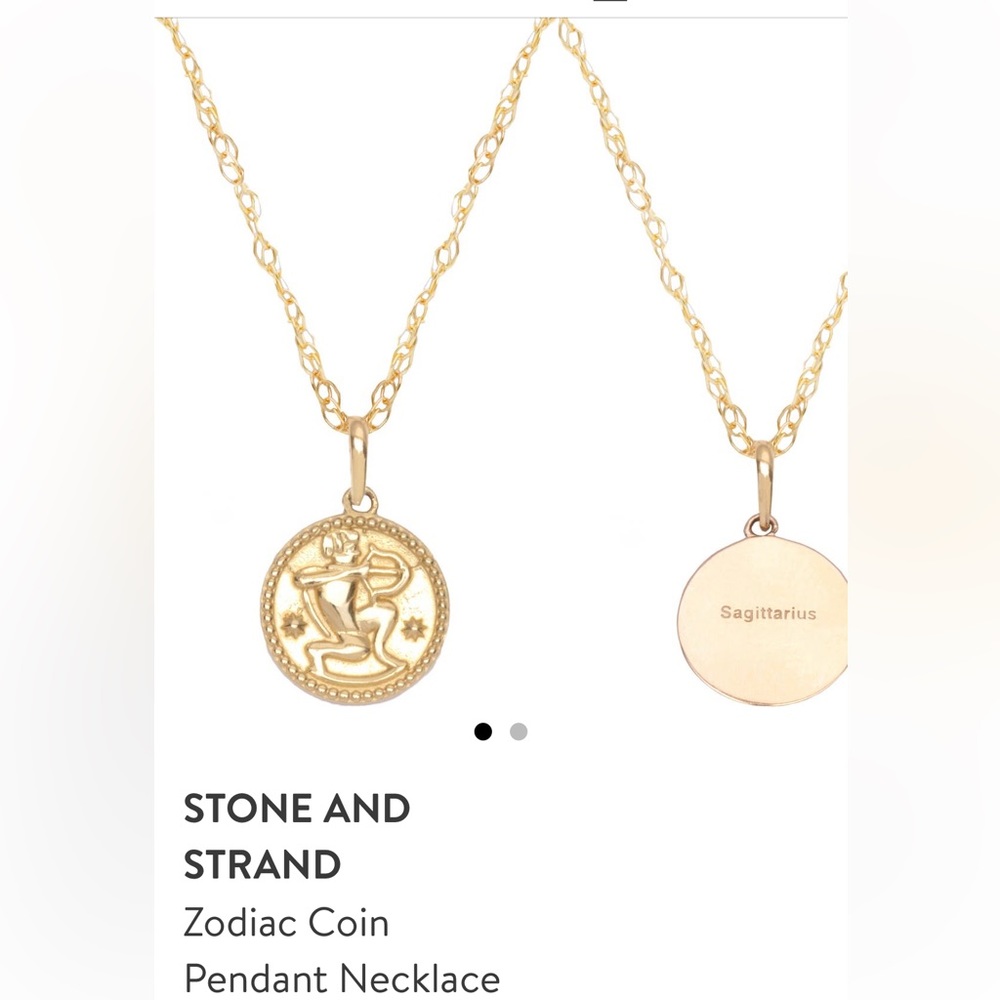 Stone & Strand zodiac Coin Pendant Necklace NWOT